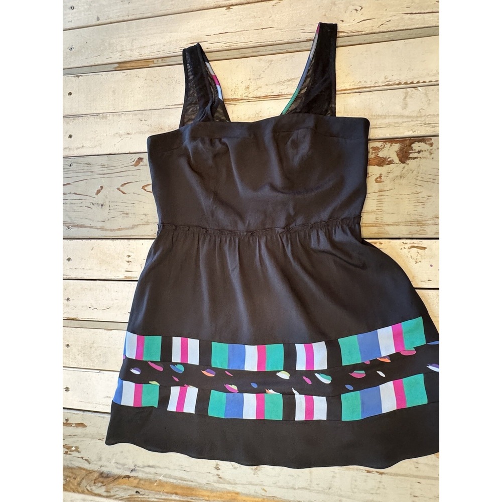 BCBGeneration Black Casual Dress With Geometric Design Women's Size 10
